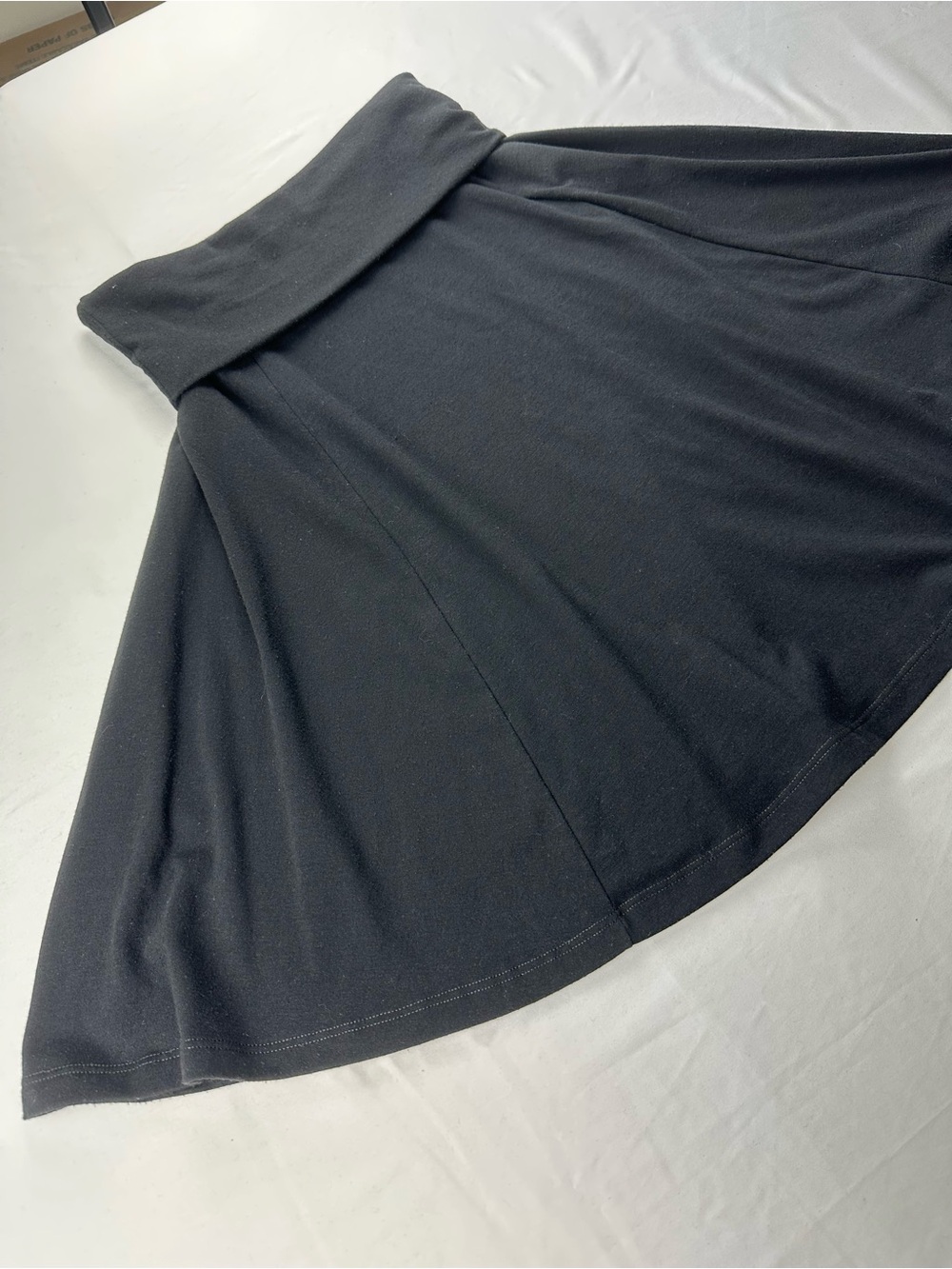 Y2K Foldover Midi Skirt Stretch A-Line Summer Whimsigoth Boho Minimalist S/M